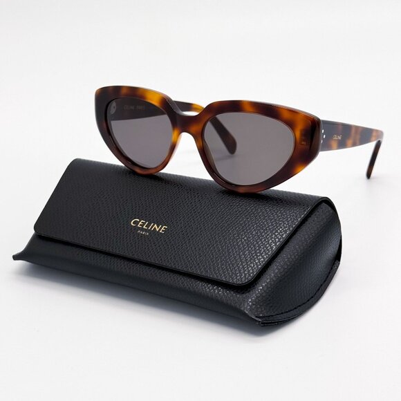 NEW CL40286I 53A CELINE SANGLASSES HAVANA BROWN WOMEN EYEWEAR - Picture 1 of 11